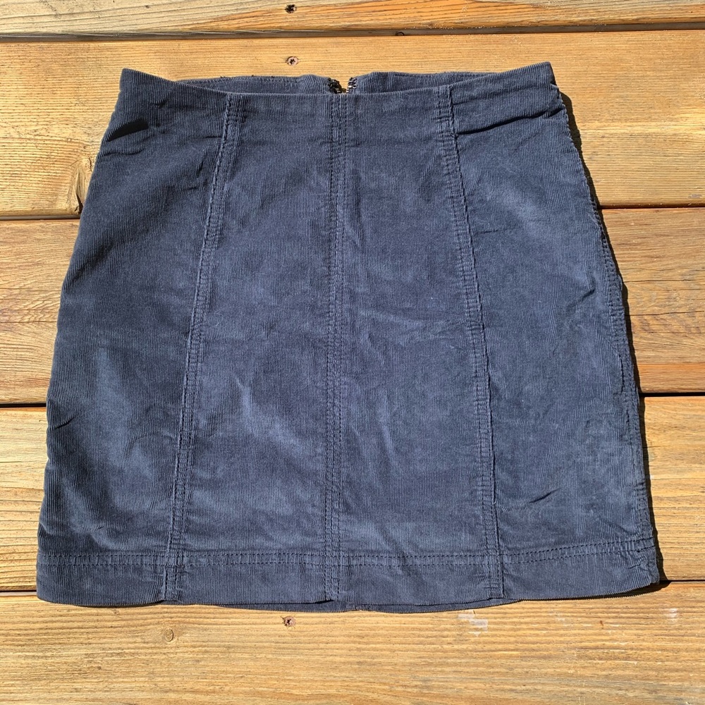Free people corduroy blue mini skirt